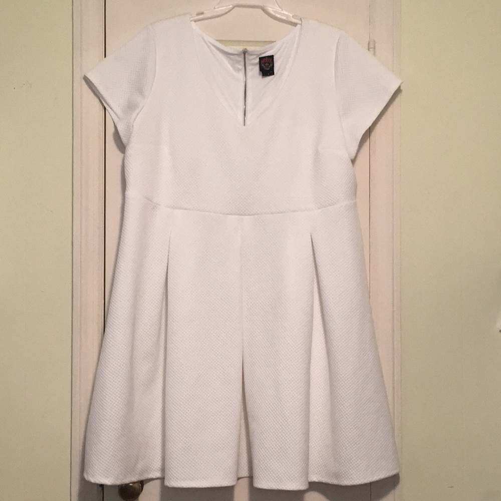 Rebel Wilson for Torrid Cream quilted skater dress
